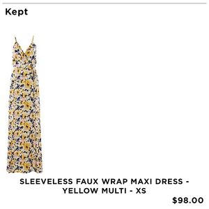 Korye Sleeveless Faux Wrap Maxi Dress XS